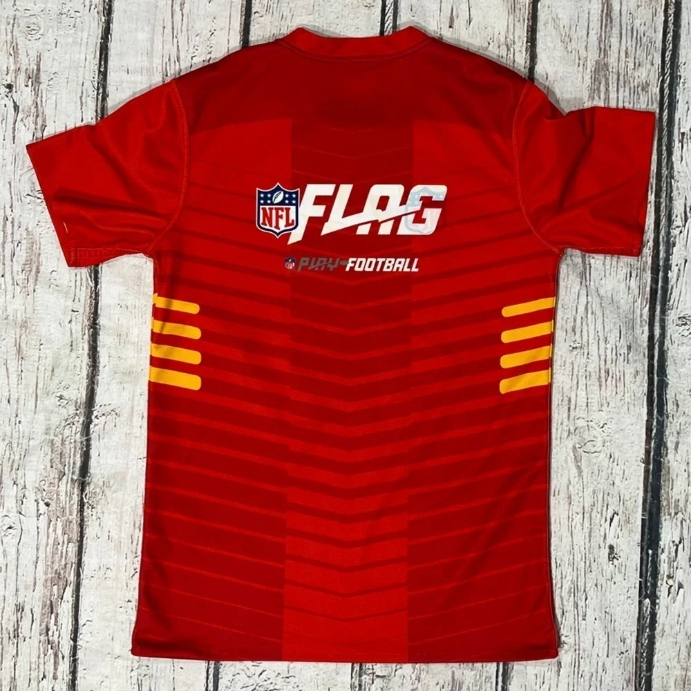 KC Chiefs Flag Football Kansas City Boys Kids Reversible Jersey Youth